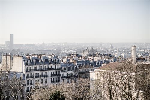 Blick über die Häuserdächer von Paris.
